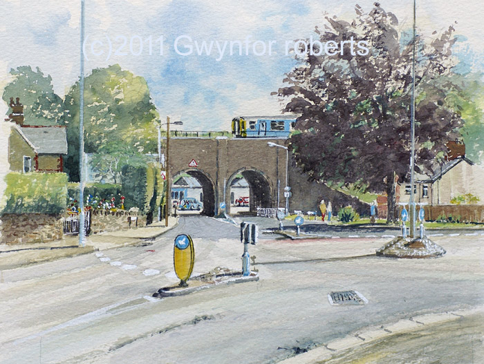 Painting of Fidlas Road, Cardiff