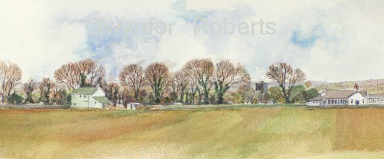 fields along Rectory road, Gelligaer
