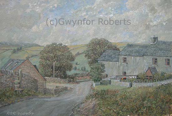 Painting of Graig-yr-Hufen Farm, Senghenydd