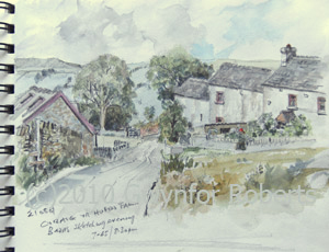 sketch for Graig-yr-Hufen Farm, Senghenydd
