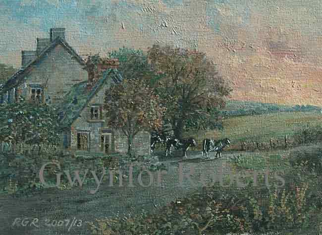 Paintings of Wales. Gwernau Ganol Farm, Maesycwmmer
