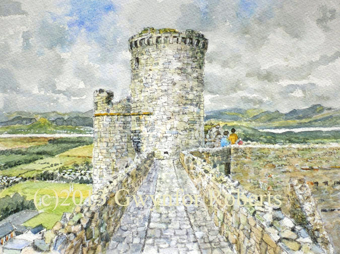 Walkway at Harlech Castle, North Wales