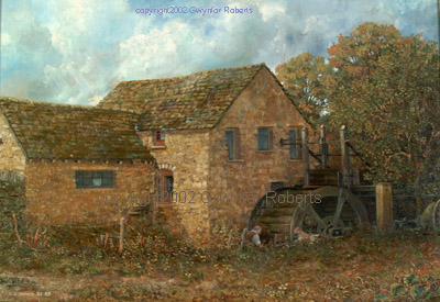 Painting of Gelligroes Mill, Pontllanfraith