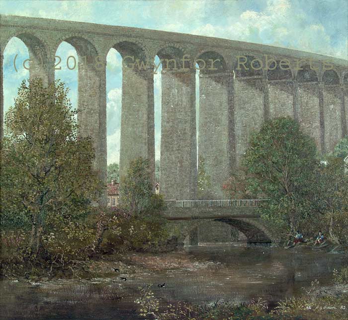 Painting of Hengoed Viaduct