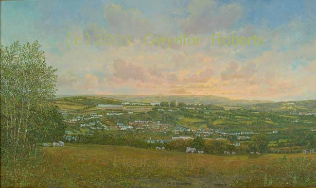 Painting of Fleur de lys from Cefn-Hengoed