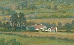 Detail from the painting of Ty-Howell Fechan farm