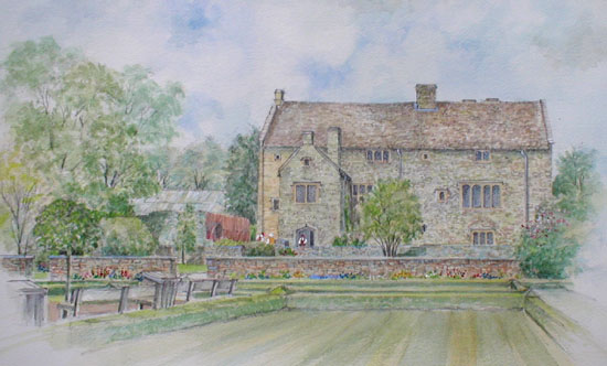 Front view of LLancaiach Fawr Manor