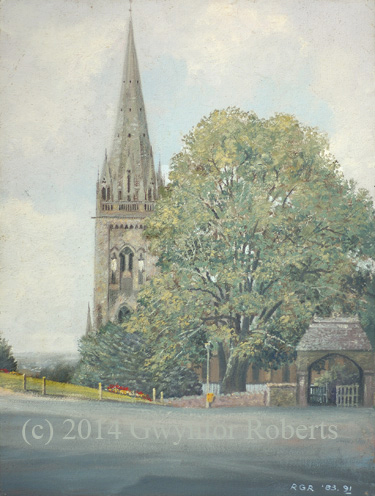 oil paintings of LLandaff cathedral,Cardiff,Wales