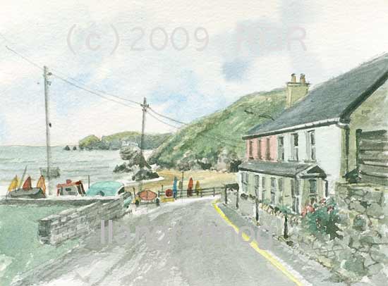 paintings of West Wales-LLangrannog