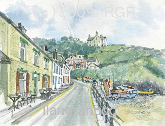 A walk along the seafront at Llangrannog