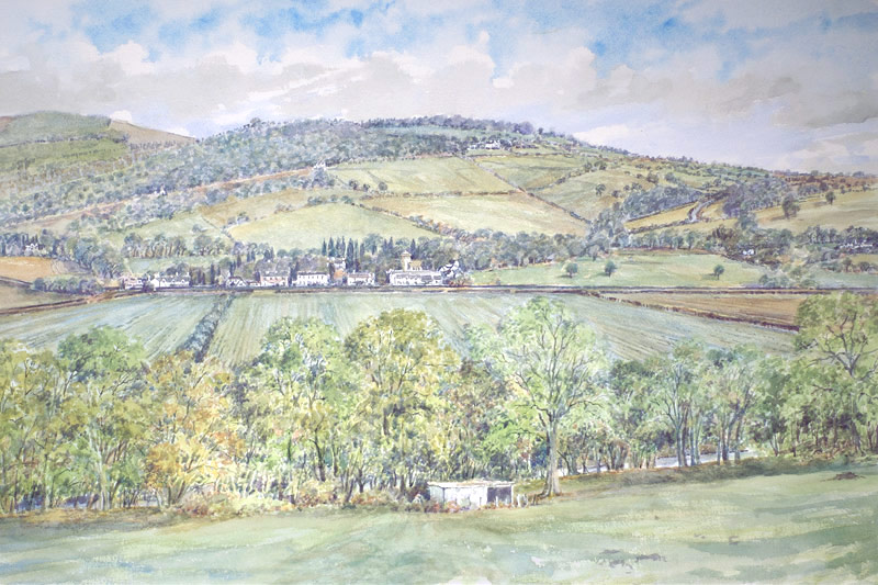 Watercolour painting of Lower Machen
