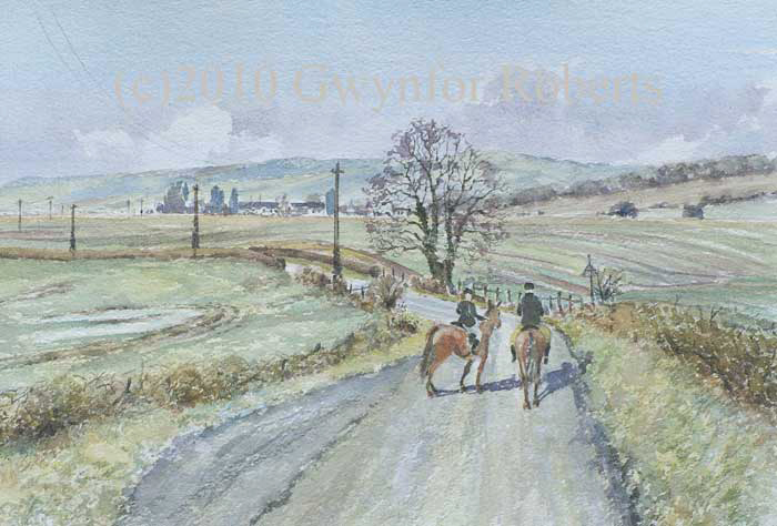 Paintings of Wales. Michaelstone, Caerphilly, South Wales