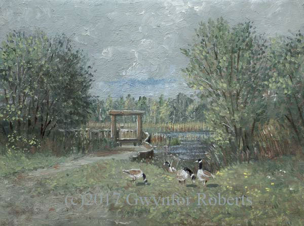 Painting of Penallta Park, Hengoed, South Wales