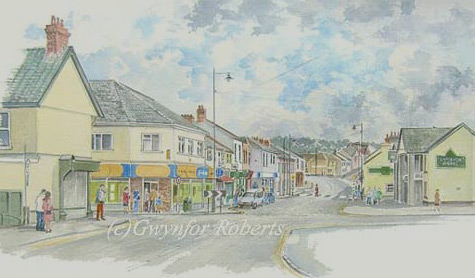 Painting of commercial Street, Nelson