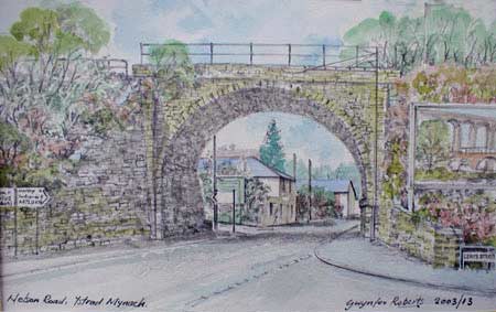 Paintings of Wales-Nelson Road, Ystrad Mynach, County of Caerphilly, South Wales