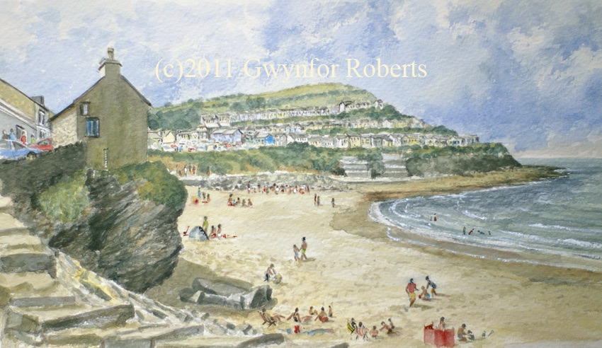 Paintings of West Wales.South beach,New Quay.
