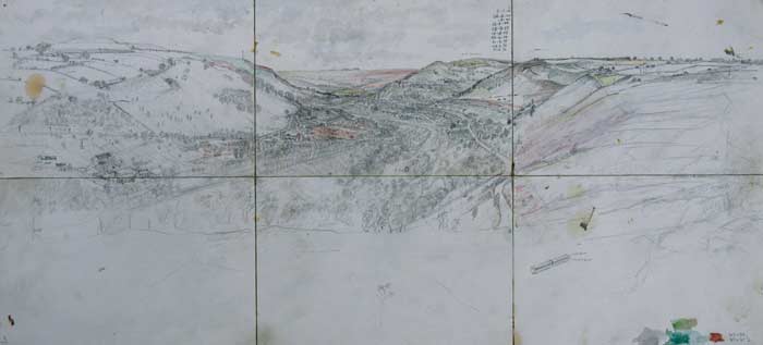 sketch for painting of New Tredegar