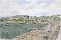 Watercolour paintings of New Quay