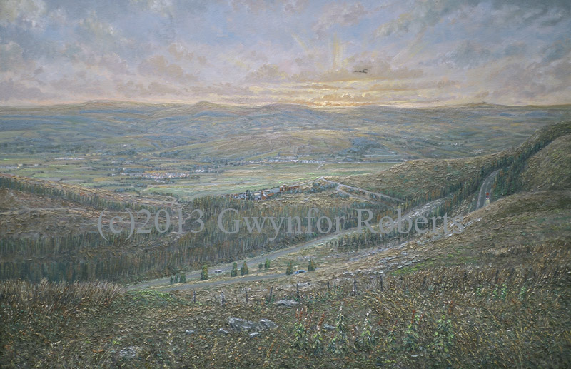 Painting of the Northern end of the Cynon Valley.