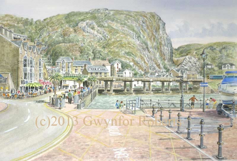 Watercolour painting of Barmouth,North Wales