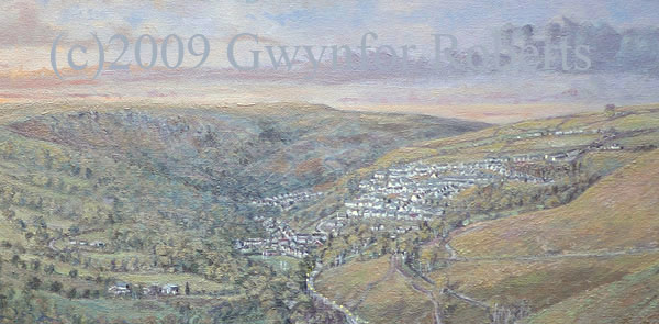 Painting of Bedlinog, south Wales