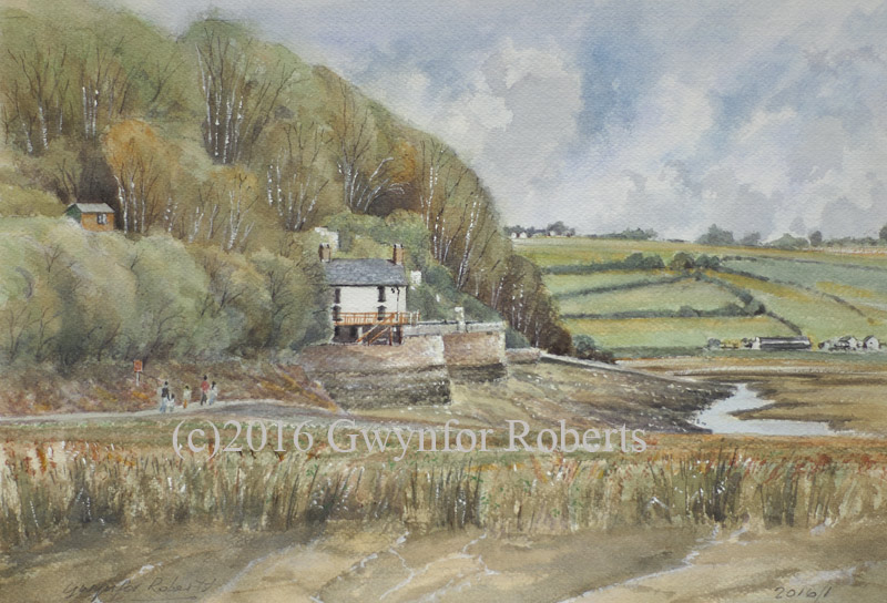 Welsh Art-The Boathouse at Laugharne, West Wales