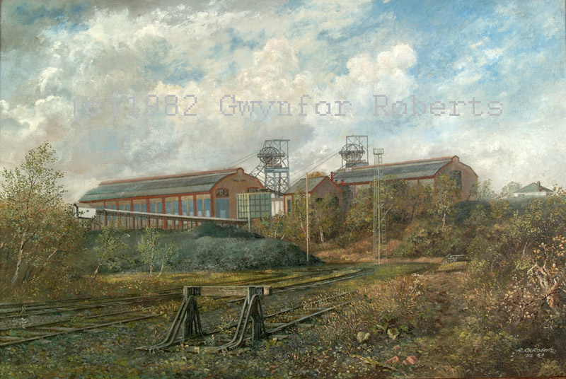Painting of Britannia Colliery, Pengam