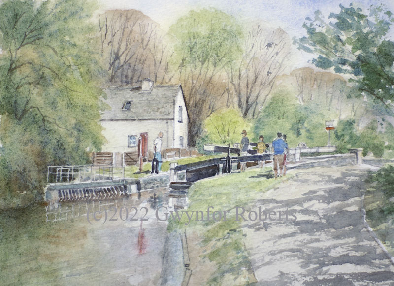 For sale - Painting of The Brynich Lock, The Brecon Beacons