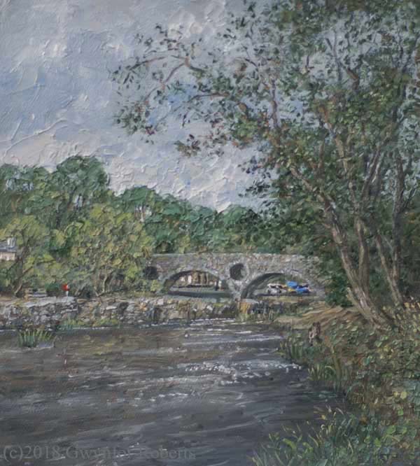 Painting of Cenarth Bridge, West Wales
