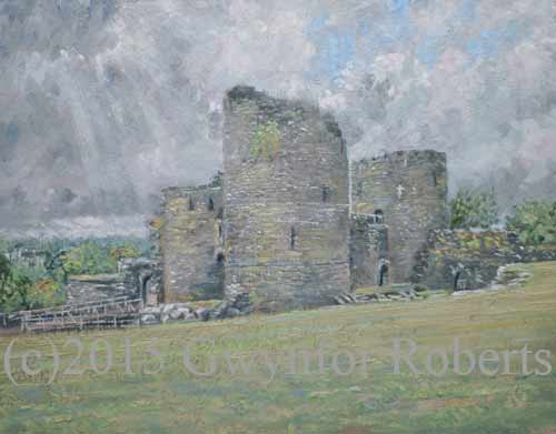 Oil painting of Cilgerran Castle, West Wales