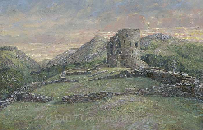 Oil Painting of Dolbadarn Castle, llanberis, North Wales by Welsh Artist Gwynfor Roberts