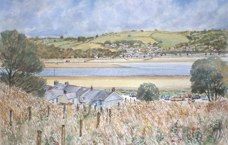 Painting of Ferryside, Carmarthenshire