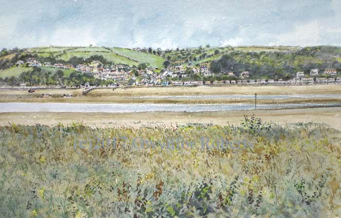 Painting-of-ferryside-from-llansteffan