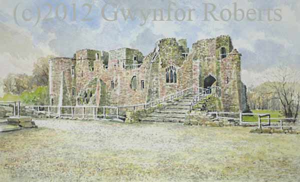 Painting of Goodrich Castle, Ross On Wye, Herefordshire