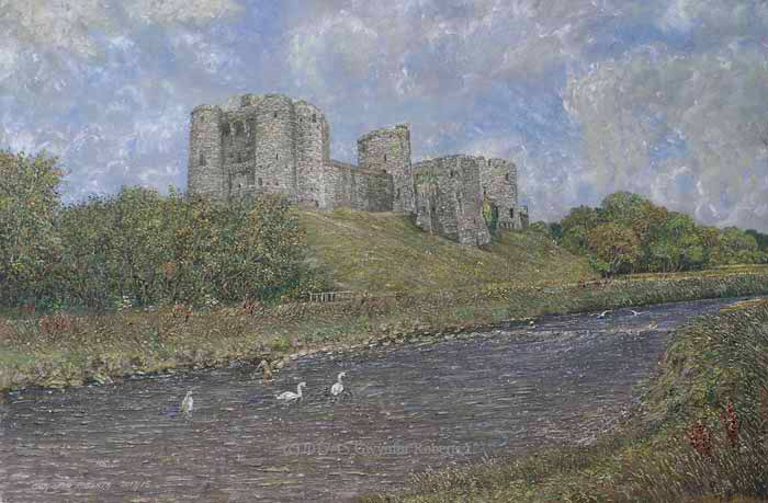 Painting of Kidwelly Castle, Carmarthenshire, Wales