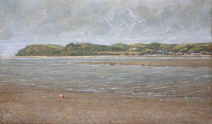 Painting of Llansteffan from Ferryside