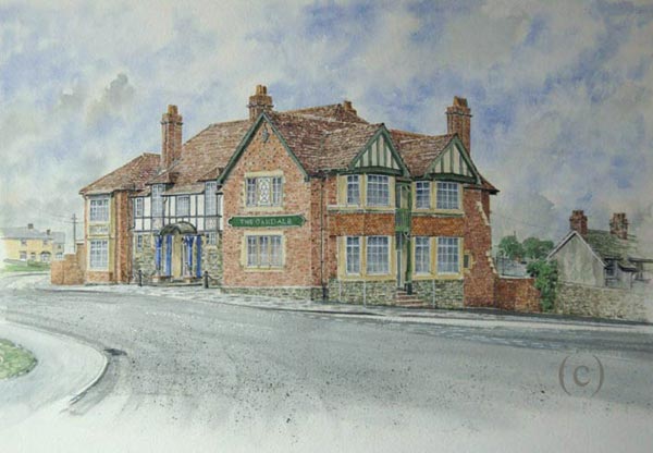 Paintings of the former Oakdale Hotel, Oakdale, County of Caerphilly,
