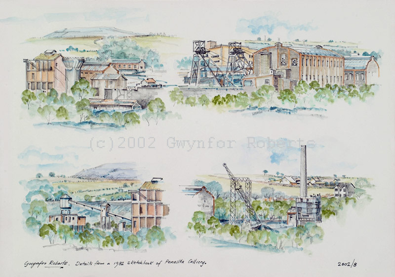 Painting of Penallta Colliery, Hengoed