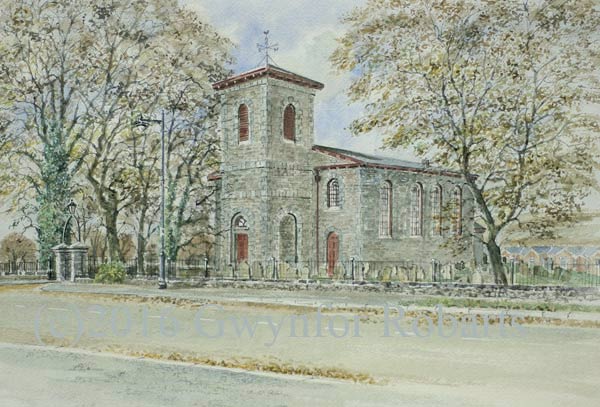 Painting of Saint David's Church, Rhymney