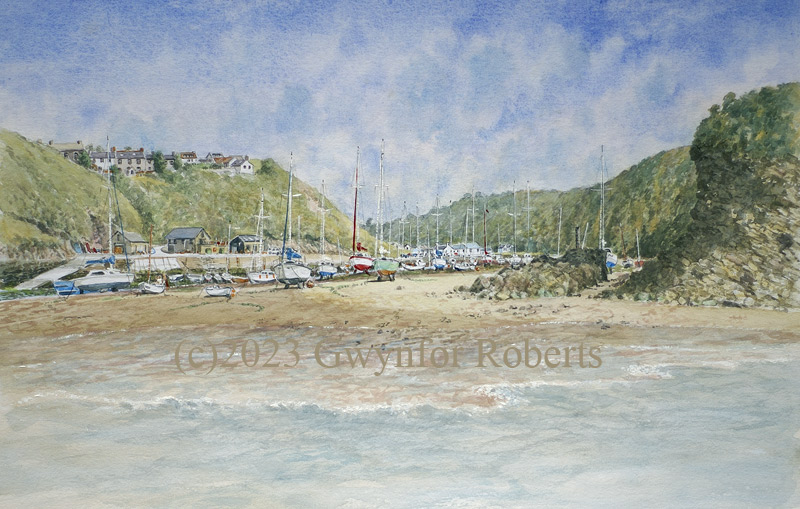 Painting of Solva Harbour, West Wales.