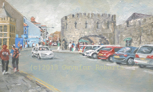 Painting of Castle Gateway, Tenby, West Wales