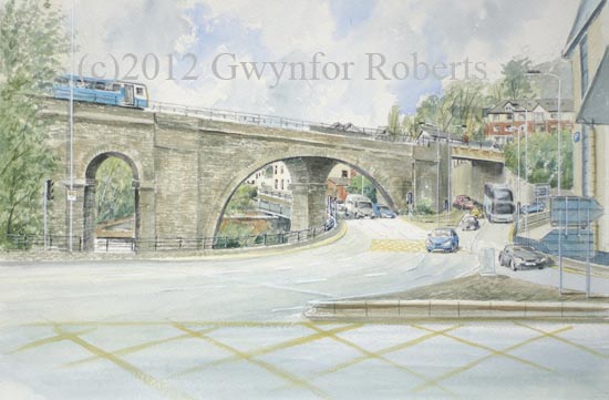 painting of Taff Railway Viaduct, Pontypridd