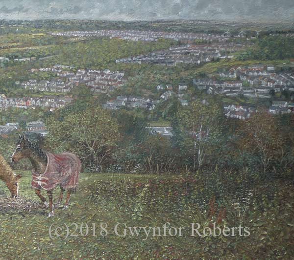 Detail from Painting of Tiryberth from Cefn-Hengoed