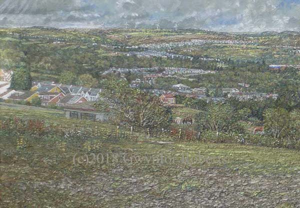 Detail from Painting of Tiryberth from Cefn-Hengoed