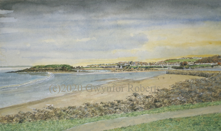 Painting of Watch tower Bay, Barry, South Wales
