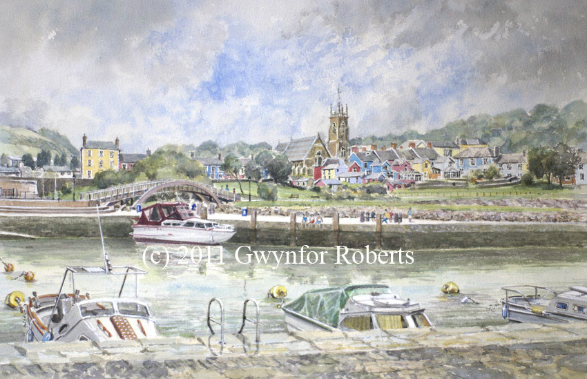 Painting of Aberaeron, West Wales