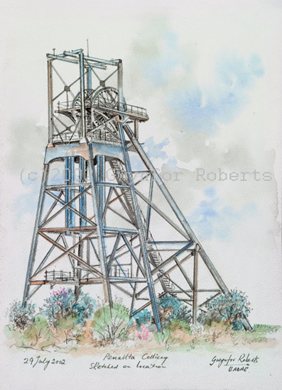 Winding gear at Penallta Colliery