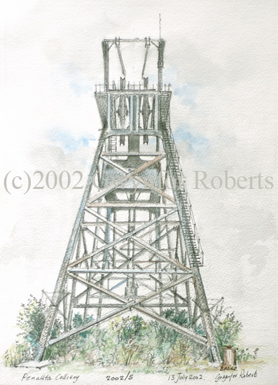 Winding gear at Penallta Colliery