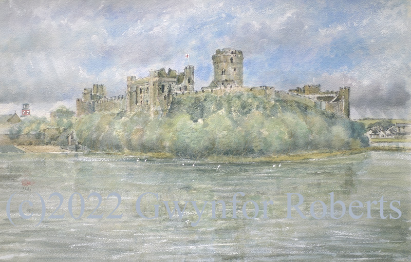 Painting of Pembroke castle, West Wales
