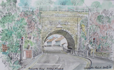 Painting Penallta Road, Ystrad Mynach